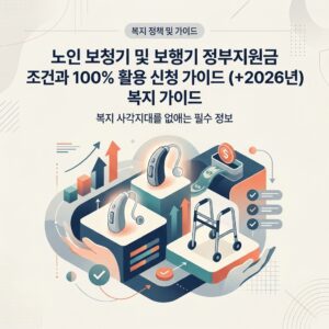 노인 보청기 및 보행기 정부지원금 조건과 100% 활용 신청 가이드 (+2026년) 노인 보청기 및 보행기 정부지원금 조건과 100% 활용 신청 가이드 (+2026년)