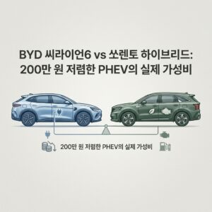 BYD 씨라이언6 vs 쏘렌토 하이브리드: 200만 원 저렴한 PHEV의 실제 가성비 BYD 씨라이언6 vs 쏘렌토 하이브리드: 200만 원 저렴한 PHEV의 실제 가성비