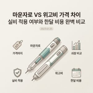 마운자로 VS 위고비 가격 차이 실비 적용 여부와 한달 비용 완벽 비교 마운자로 VS 위고비 가격 차이 실비 적용 여부와 한달 비용 완벽 비교