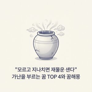 "모르고 지나치면 재물운 샌다" 가난을 부르는 꿈 TOP 4와 꿈해몽 "모르고 지나치면 재물운 샌다" 가난을 부르는 꿈 TOP 4와 꿈해몽
