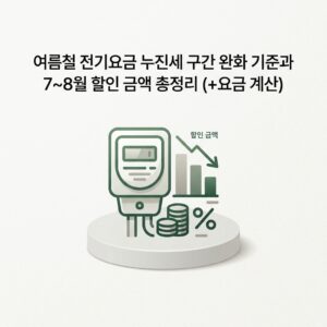 여름철 전기요금 누진세 구간 완화 기준과 7~8월 할인 금액 총정리 (+요금 계산) 여름철 전기요금 누진세 구간 완화 기준과 7~8월 할인 금액 총정리 (+요금 계산)